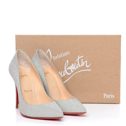 Christian Louboutin Glitter Sunset Pigalle Follies 100 Pumps 35 Silver 9 of 9