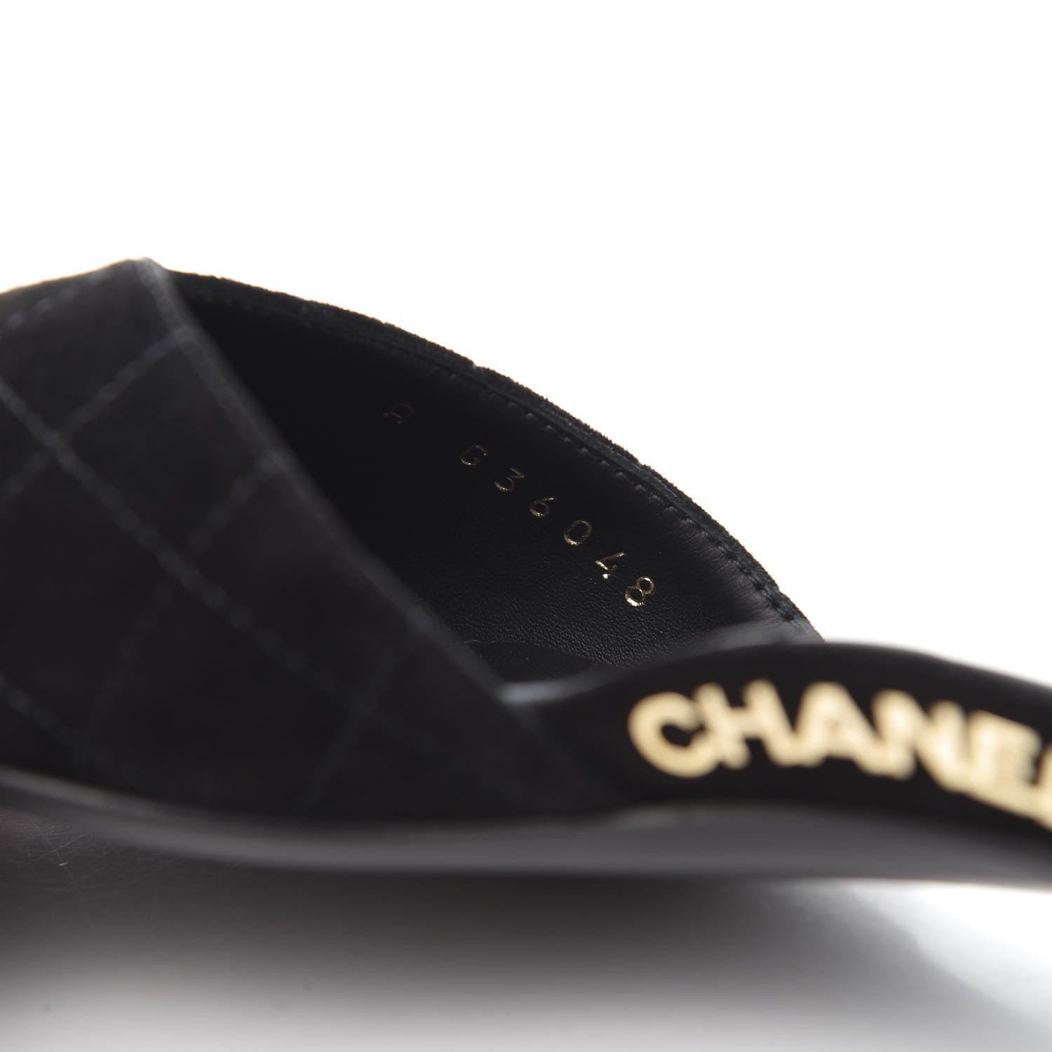 Chanel Suede Grosgrain CC Cap Toe Ankle Flat 36.5 Black 8 of 8