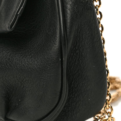 Fendi Vitello Flamingo Enamel Fendista Pouchette Crossbody Black 19 of 22