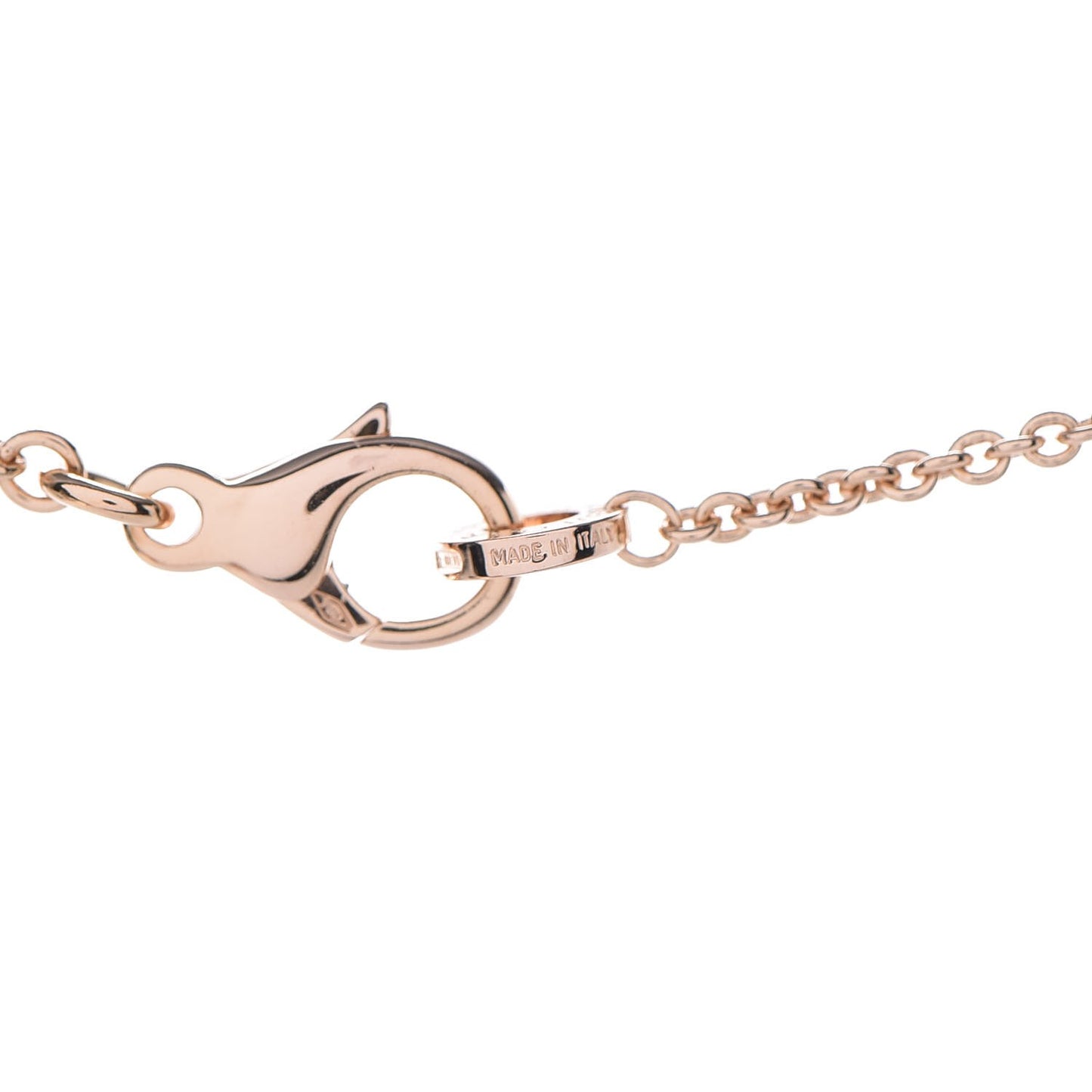 18K Rose Gold Diamond BVLGARI BVLGARI Link Pendant Necklace