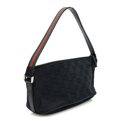 Gucci Monogram Web Boat Pochette Black 3 of 10
