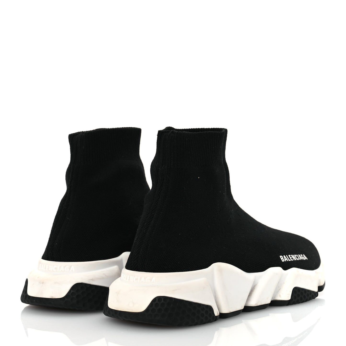 Technical 3D Recycled Knit Bi-Color Sole Womens Speed 2.0 Sneakers 40 Black White