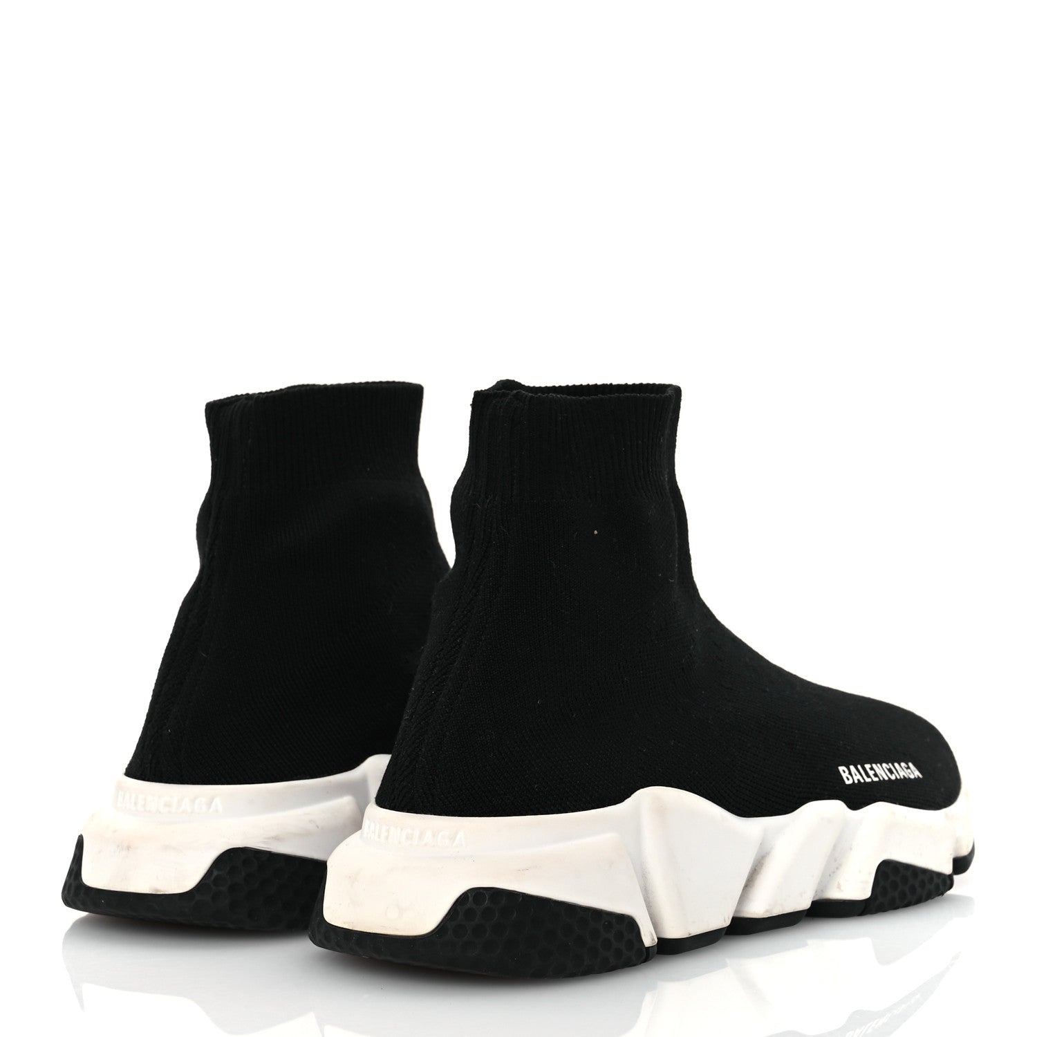Balenciaga Technical 3D Recycled Knit Bi-Color Sole Womens Speed 2.0 Sneakers 40 Black White 5 of 12
