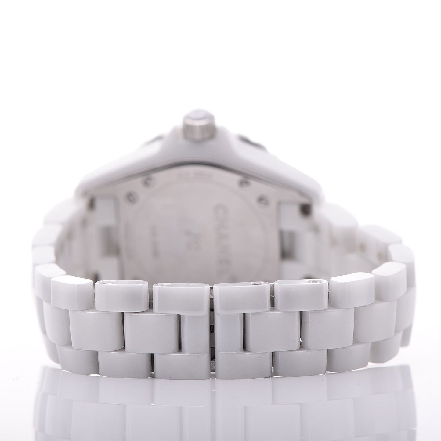 Stainless Steel Ceramic Diamond 33mm J12 Quartz Watch White