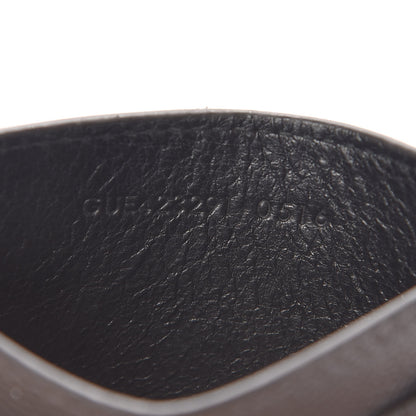 Saint Laurent Grain De Poudre Matelasse Chevron Monogram Credit Card Case Fog 7 of 7