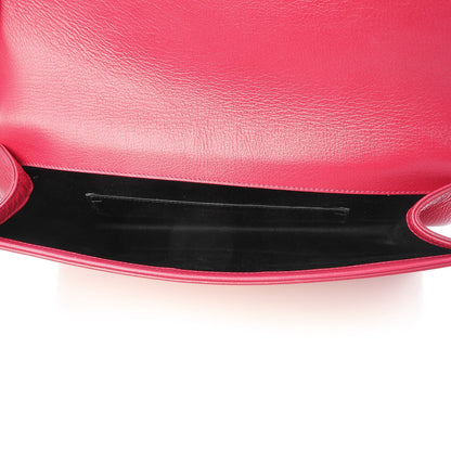 Saint Laurent Calfskin Monogram Large Belle De Jour Clutch Lipstick Fuchsia 5 of 7