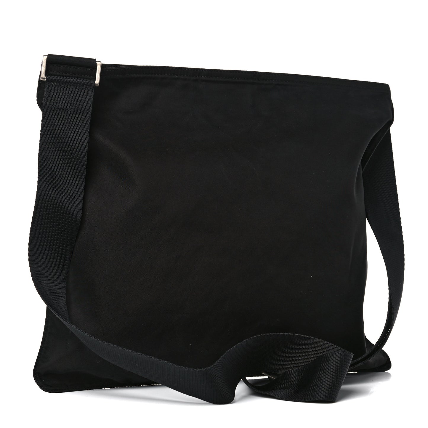 Nylon Vela Flat Messenger Bag Black