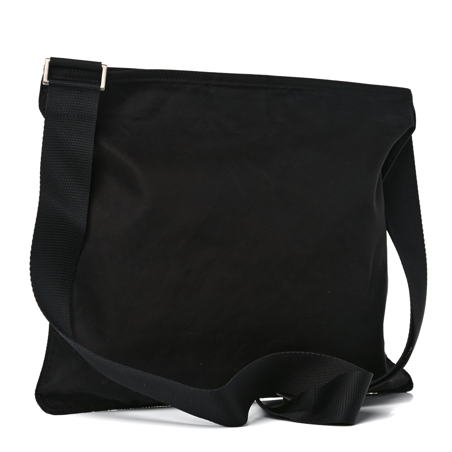 Prada Nylon Vela Flat Messenger Bag Black 2 of 11