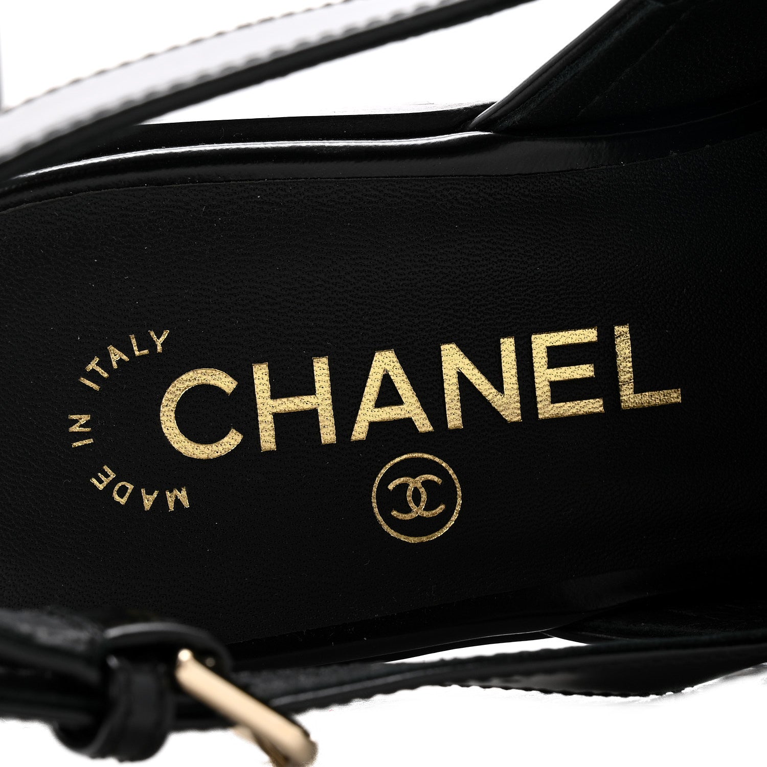 Chanel Shiny Calfskin Slingback Loafers 39 Black 7 of 10