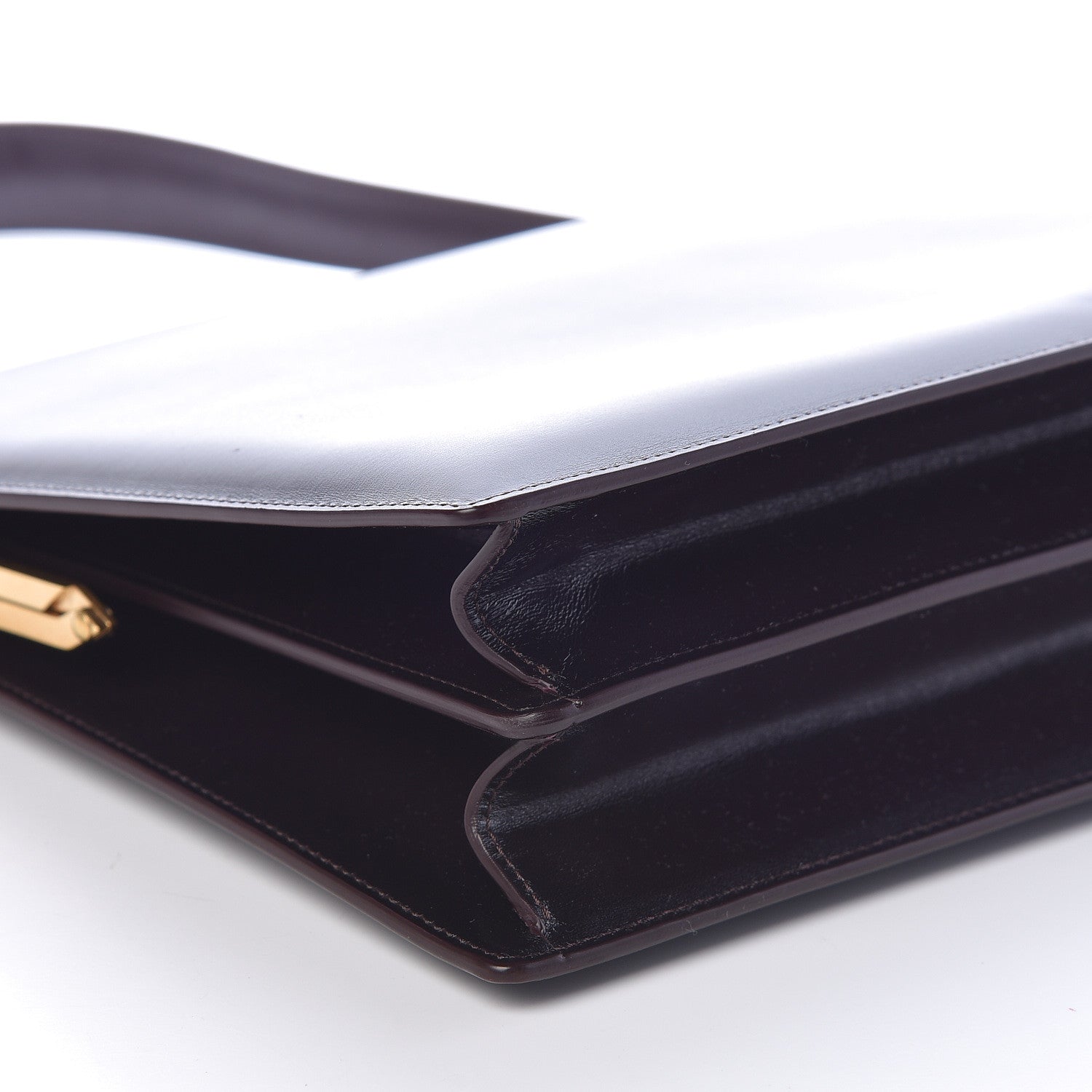Celine Patina Box Calfskin Medium Clasp Bag Velvet 7 of 8