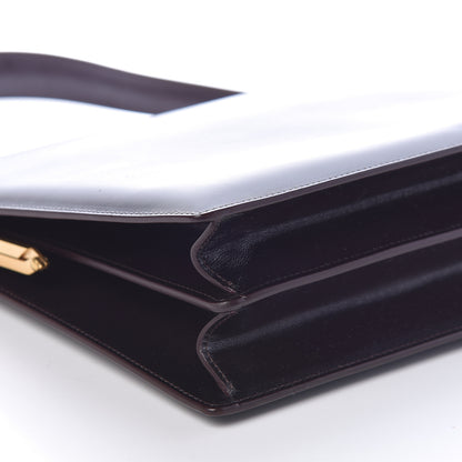 Celine Patina Box Calfskin Medium Clasp Bag Velvet 7 of 8