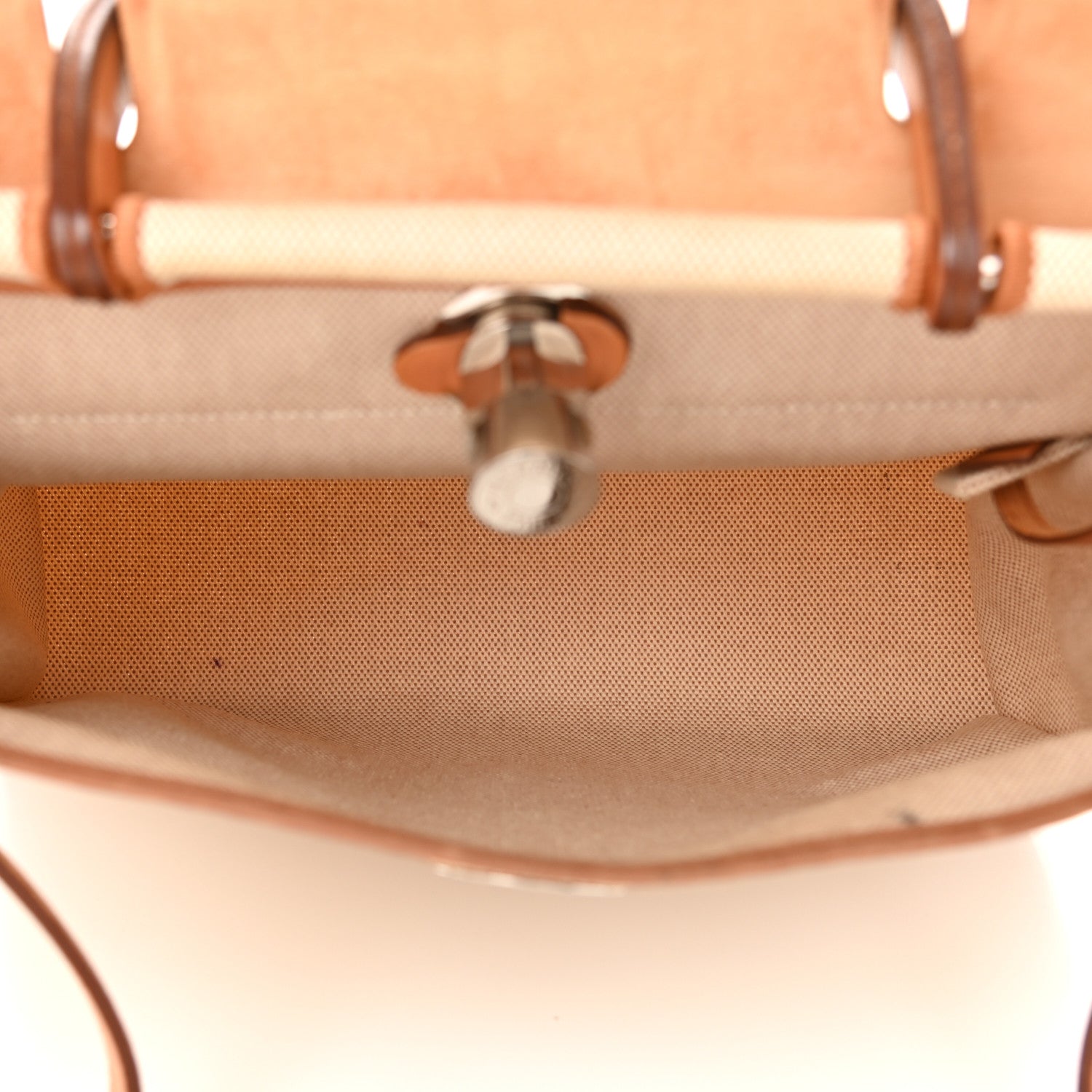 Hermes Vache Hunter Toile H Herbag Zip 31 PM Natural 5 of 17