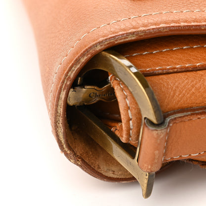 Christian Dior Grained Calfskin Saddle Pouch Brown 10 of 11