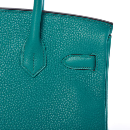 Hermes Taurillon Clemence Birkin 30 Bleu Paon 8 of 12