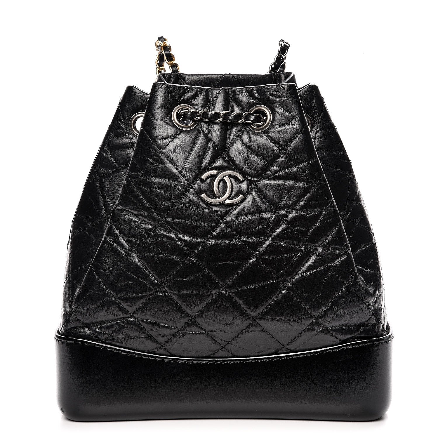Chanel Aged Calfskin Quilted Gabrielle Backpack Black 1 of 10