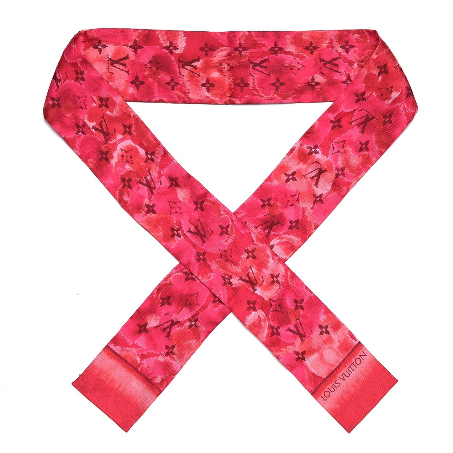 Silk Monogram Ikat Summer Bandeau Rose Indien