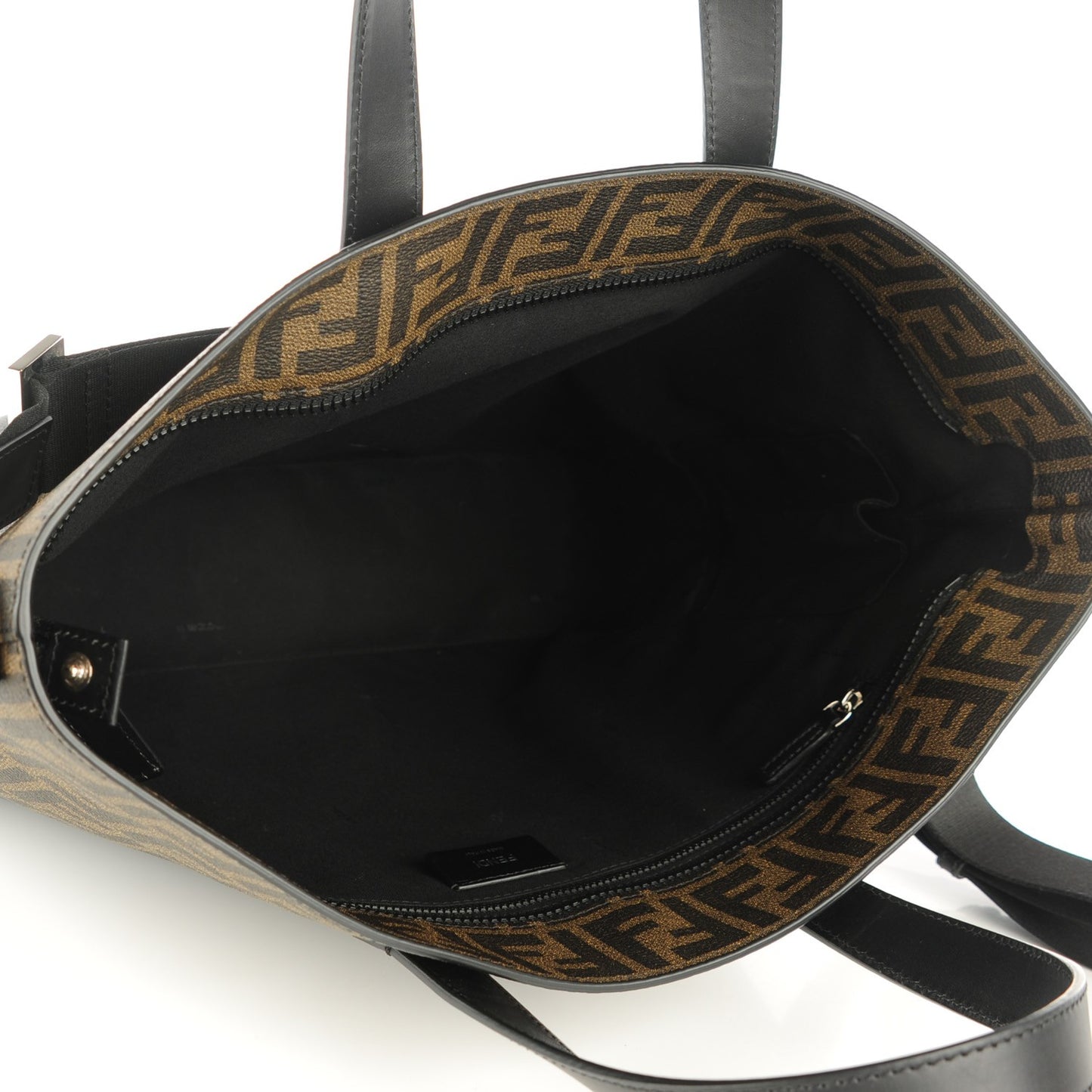 Zucca Spalmati Degradé Top Handle Convertible Tote Tobacco Black