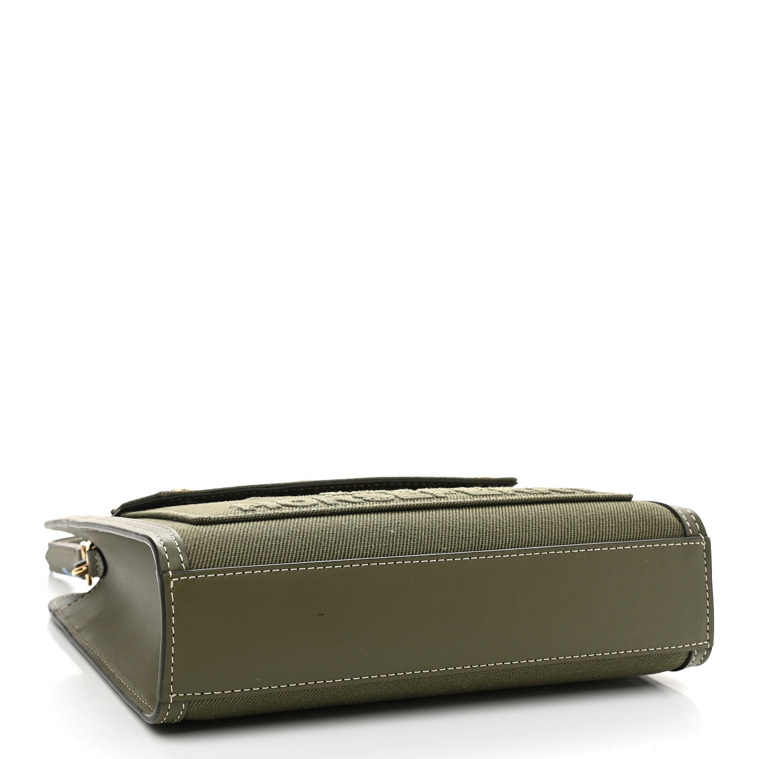 Burberry Canvas Calfskin Horseferry Print Mini Pocket Bag Dark Fern Green 4 of 8