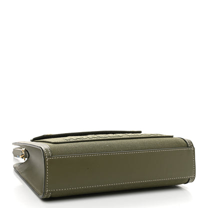 Burberry Canvas Calfskin Horseferry Print Mini Pocket Bag Dark Fern Green 4 of 8