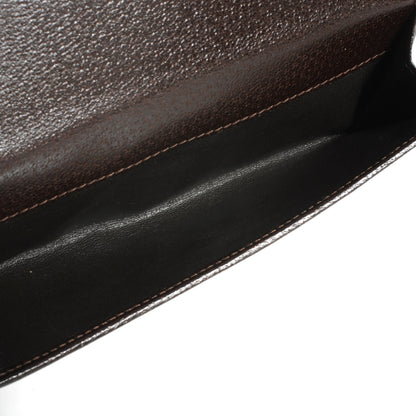 Gucci Monogram Metal Bar Continental Flap Wallet Beige Ebony Dark Brown 5 of 8