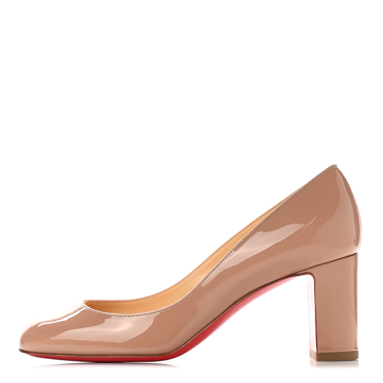 Christian Louboutin Patent Cadrilla 70 Pumps 36 Nude 1 of 8
