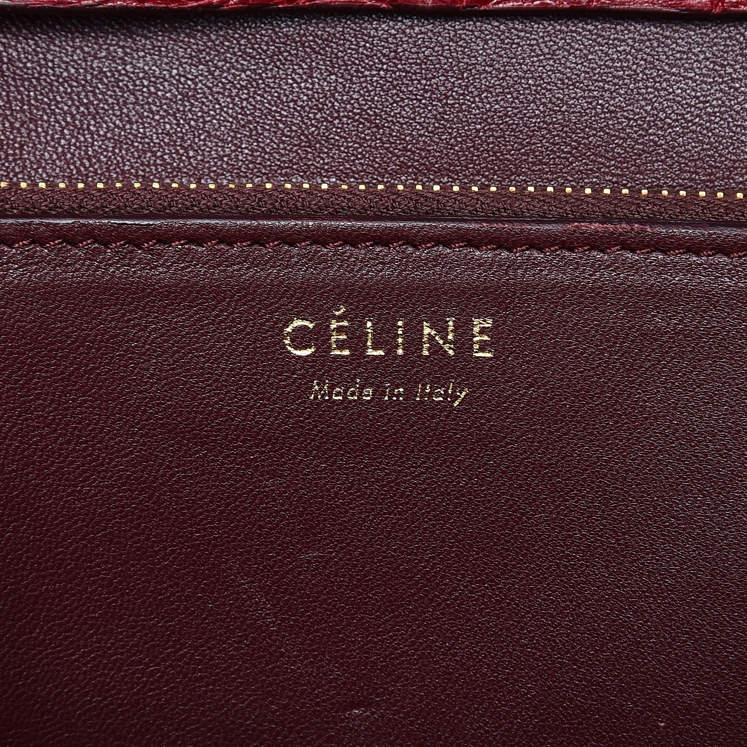 Celine Canvas Calfskin Crocodile Embossed Medium Classic Box Flap Bag 6 of 11