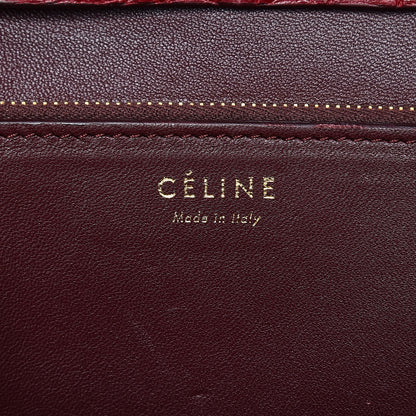 Celine Canvas Calfskin Crocodile Embossed Medium Classic Box Flap Bag 6 of 11