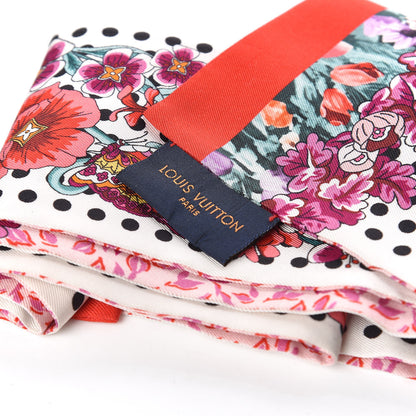 Louis Vuitton Silk Louis In The Garden Bandeau Fuchsia 3 of 5