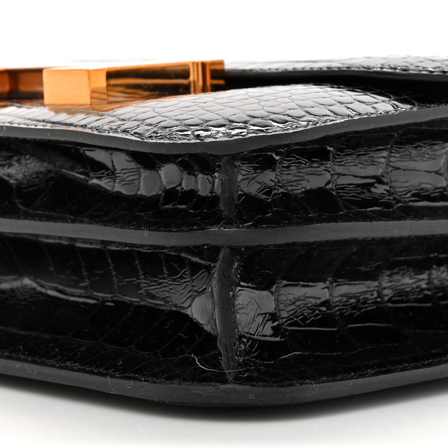 Hermes Shiny Alligator Constance 18 Black 9 of 12