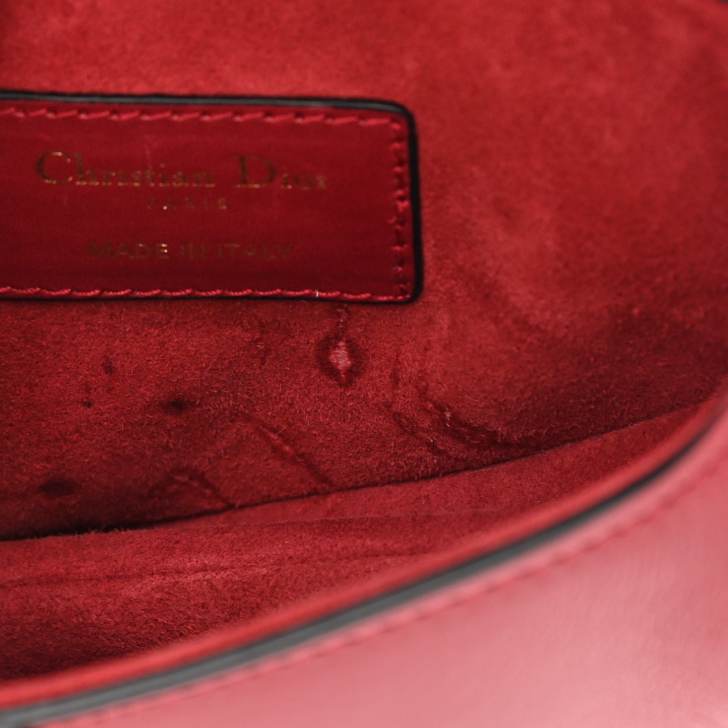 Calfskin Mini Saddle Bag Scarlet