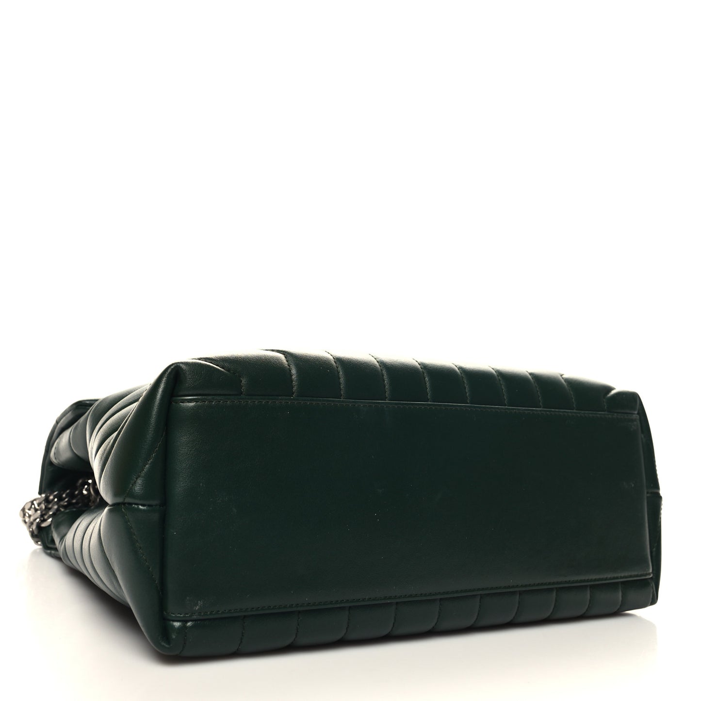 Calfskin Y Quilted Monogram Medium Loulou Chain Satchel Olive