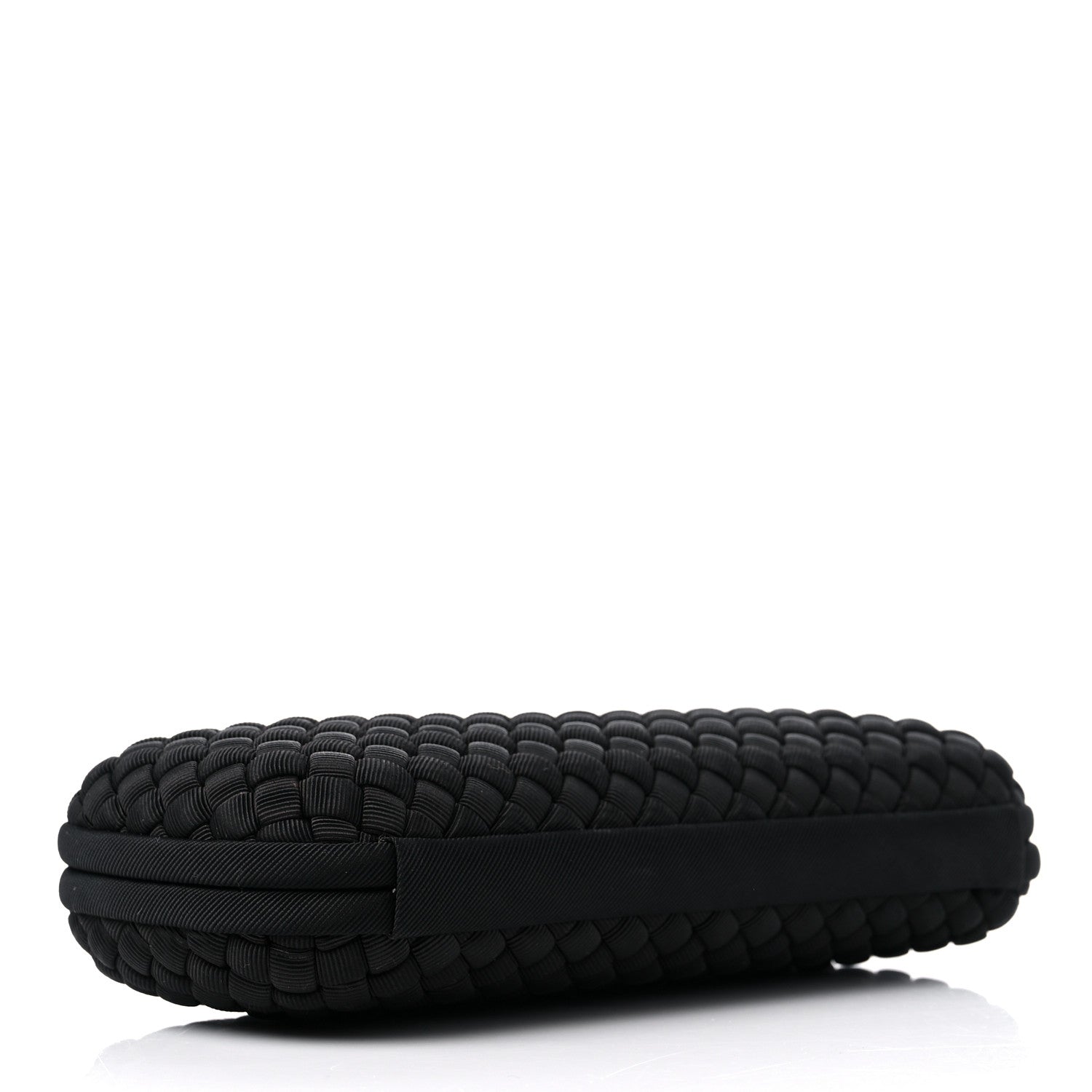Bottega Veneta Silk Faille Intrecciato Knot Clutch Black 4 of 8
