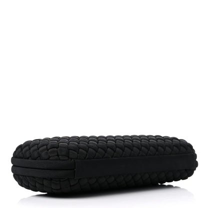 Bottega Veneta Silk Faille Intrecciato Knot Clutch Black 4 of 8
