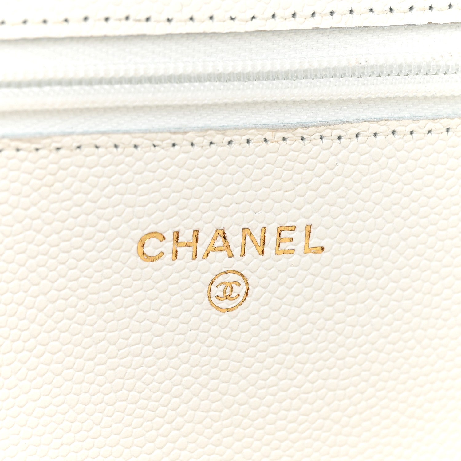 Chanel Caviar Quilted Wallet On Chain WOC White 6 of 12