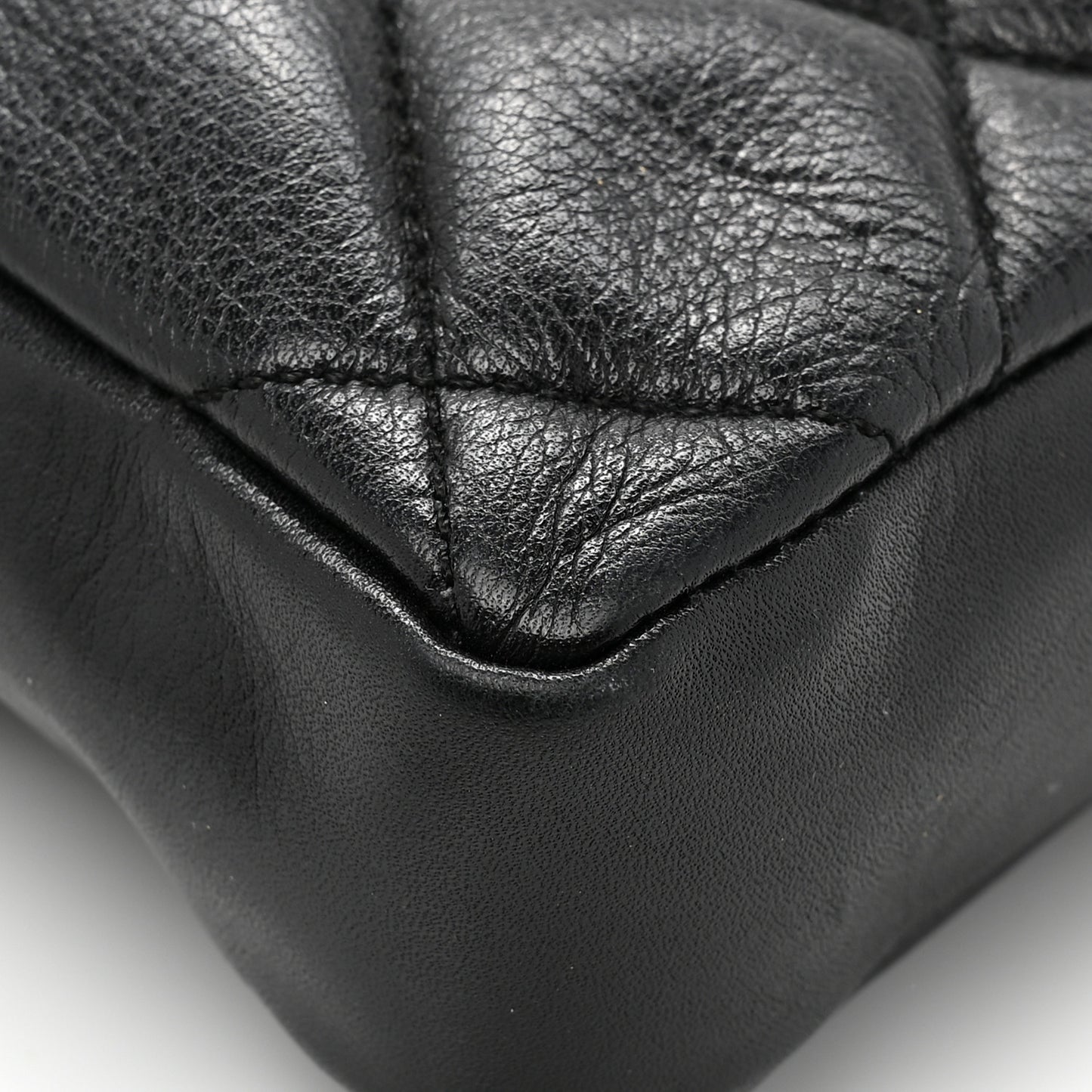 Lambskin Quilted Flap Waist Belt Bag 75 30 Black