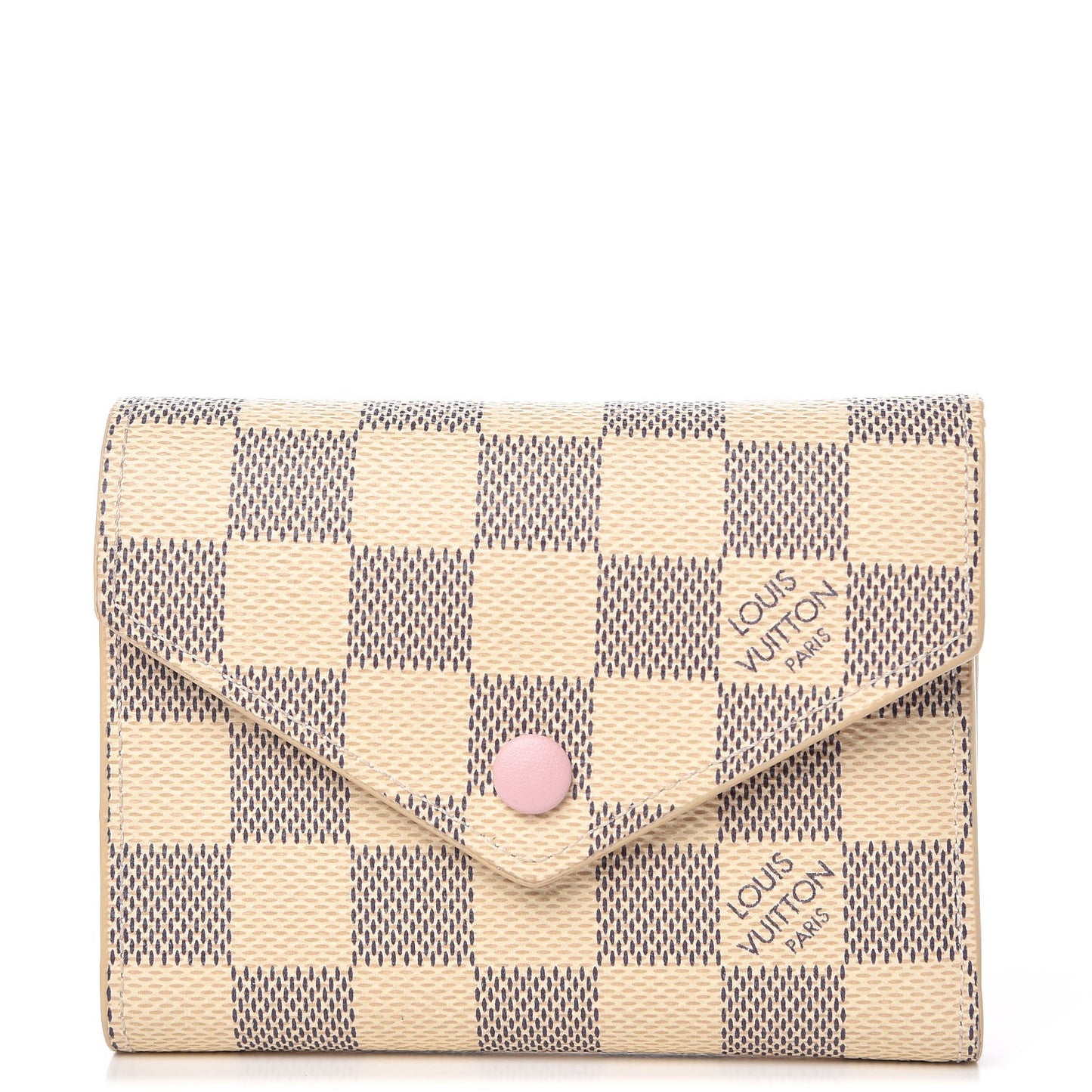 Damier Azur Victorine Wallet Rose Ballerine