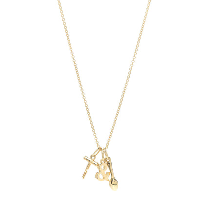 Tiffany 18K Yellow Gold Wine and Dine Pendant Necklace 1 of 6