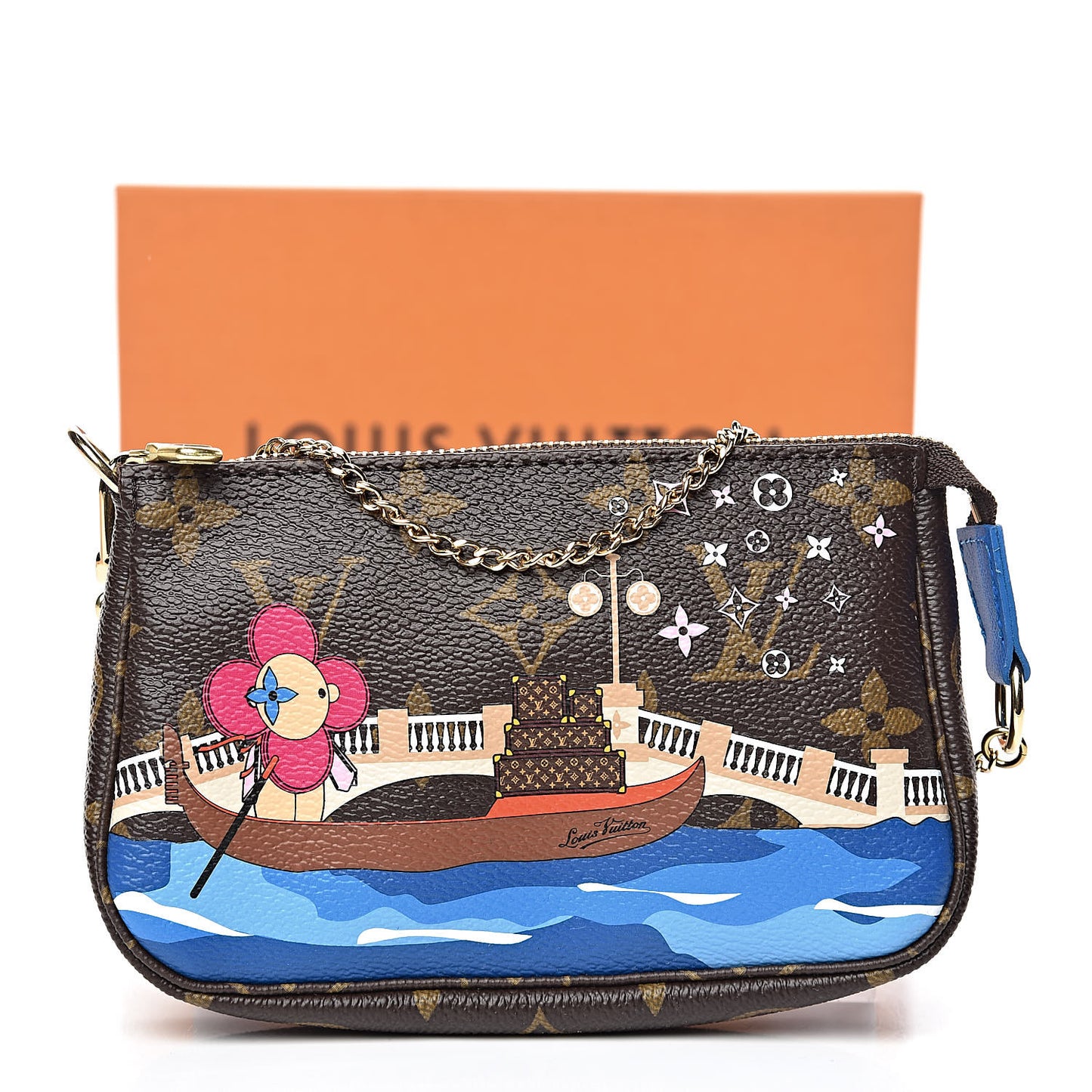 Monogram 2019 Christmas Animation Mini Venice Pochette Accessories Blue