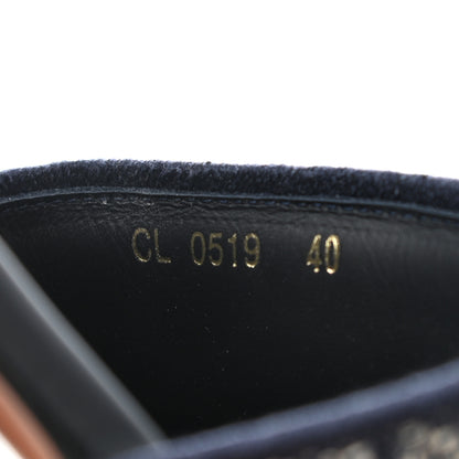 Christian Dior Canvas Embroidered Dway Mules Slide Sandals 40 Deep Blue 6 of 6
