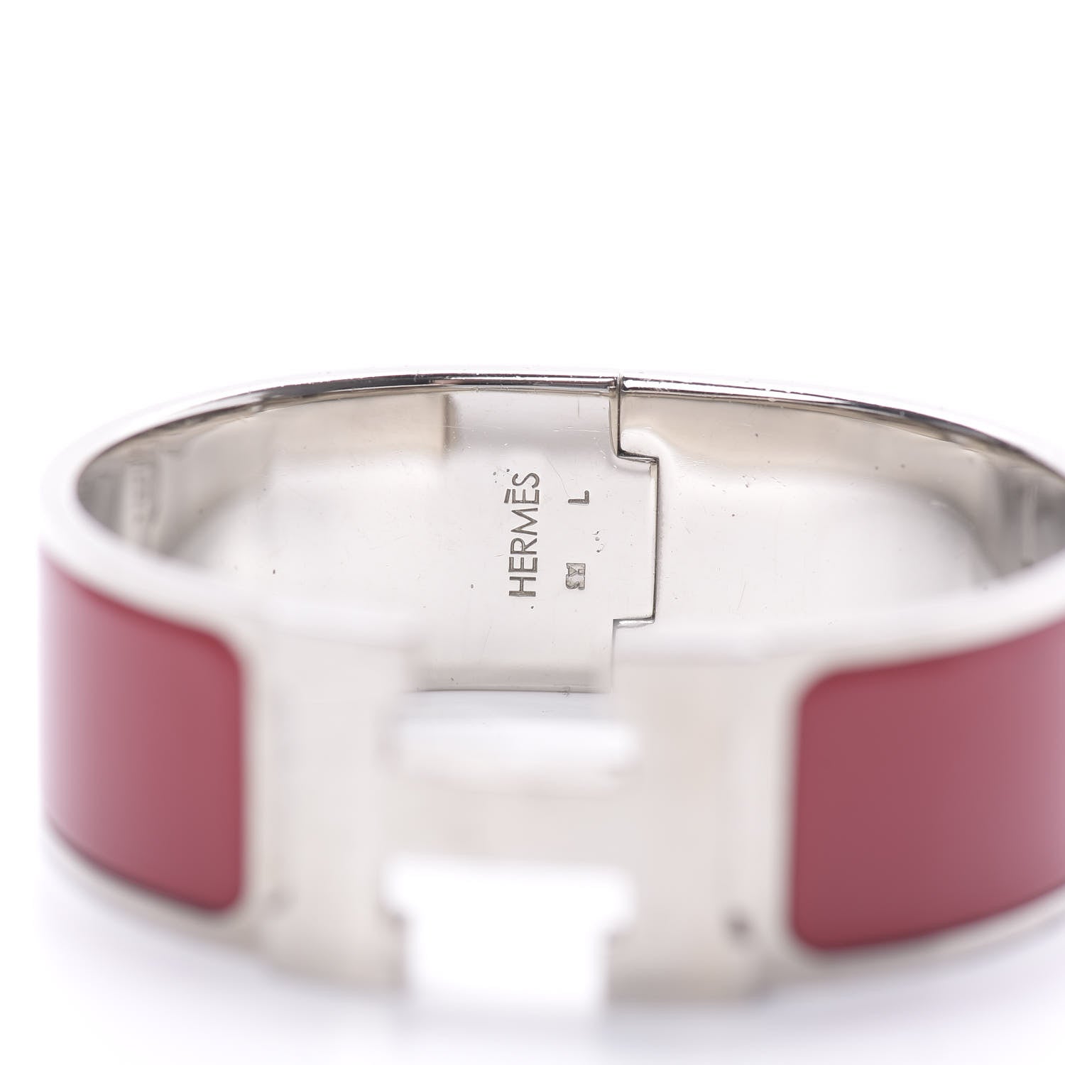 Hermes Enamel Wide Clic Clac H Bracelet PM Red 4 of 6