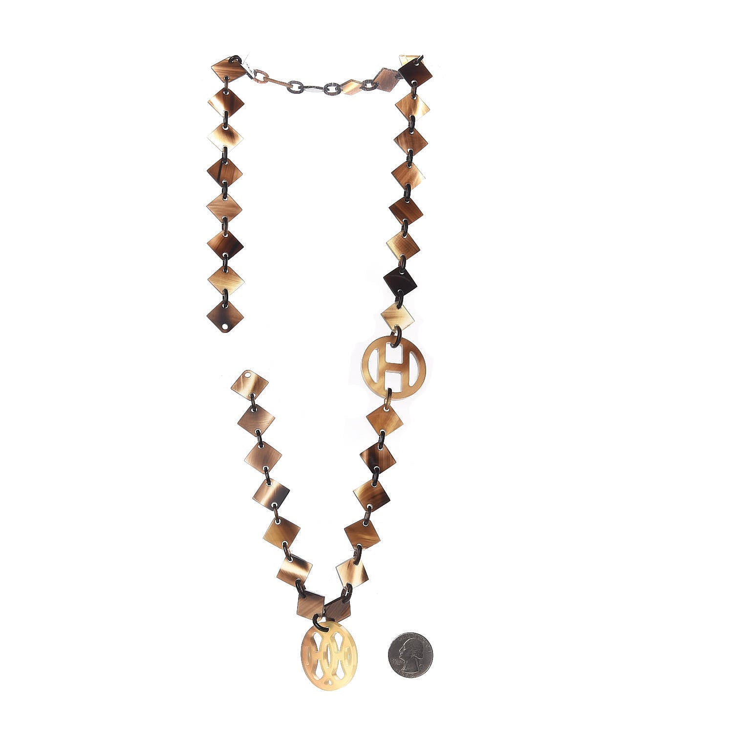 Hermes Buffalo Horn Lacquer Deva Necklace 2 of 3