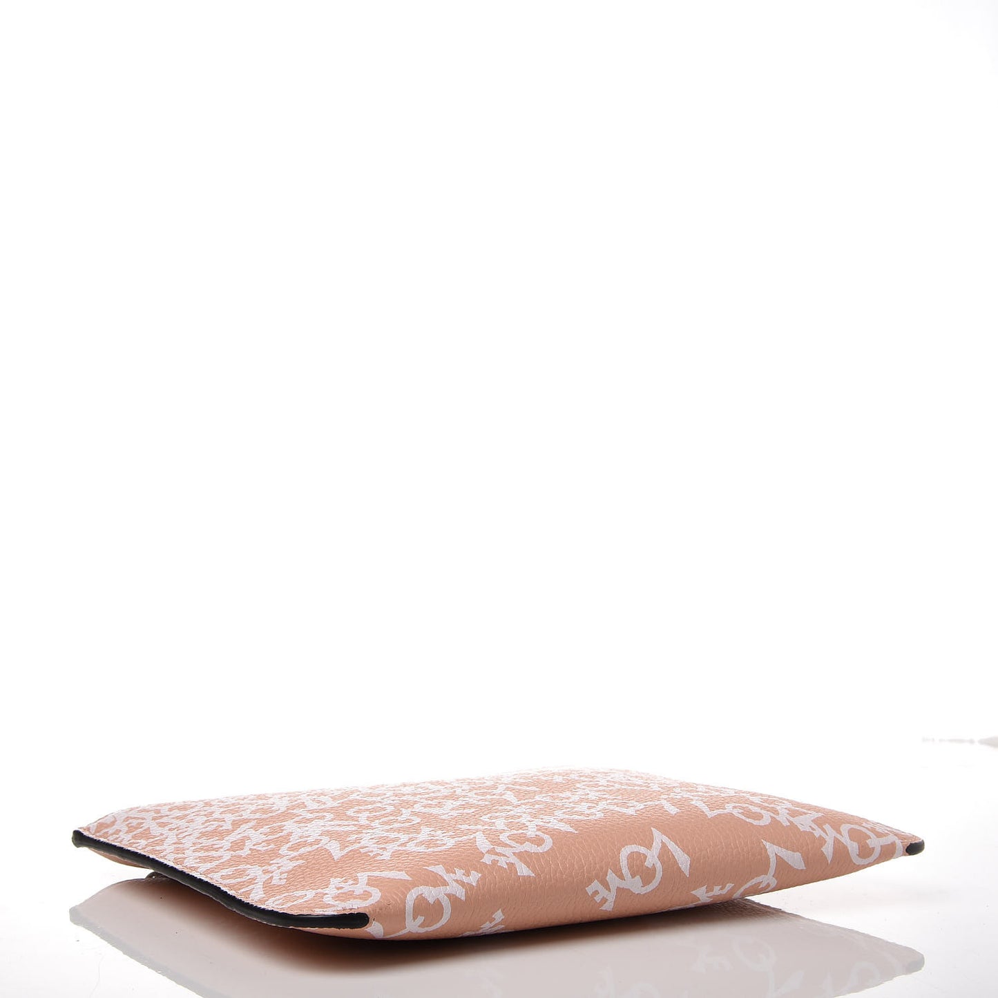 Calfskin Empire Loubicute Crazy Love Charms Clutch Latte