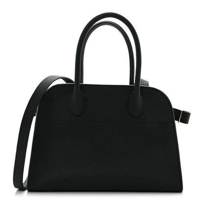 The Row Grained Calfskin Soft Margaux 10 Bag Black 1 of 9