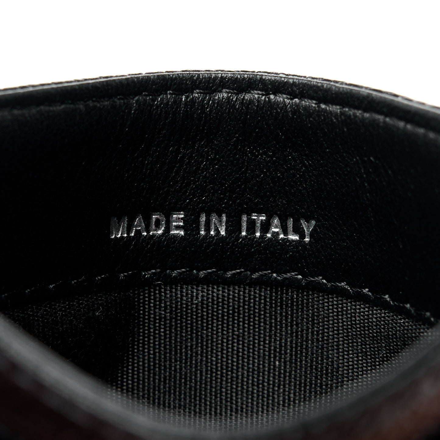 Caviar Quilted Card Holder Black