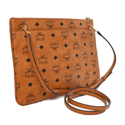 MCM Visetos Original Medium Pouch Cognac 3 of 10