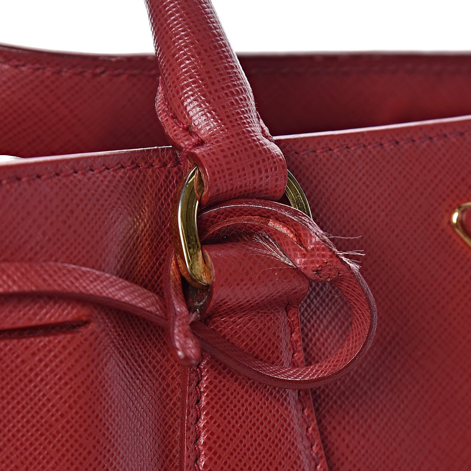 Prada Saffiano Lux Medium Tote Fuoco 10 of 20