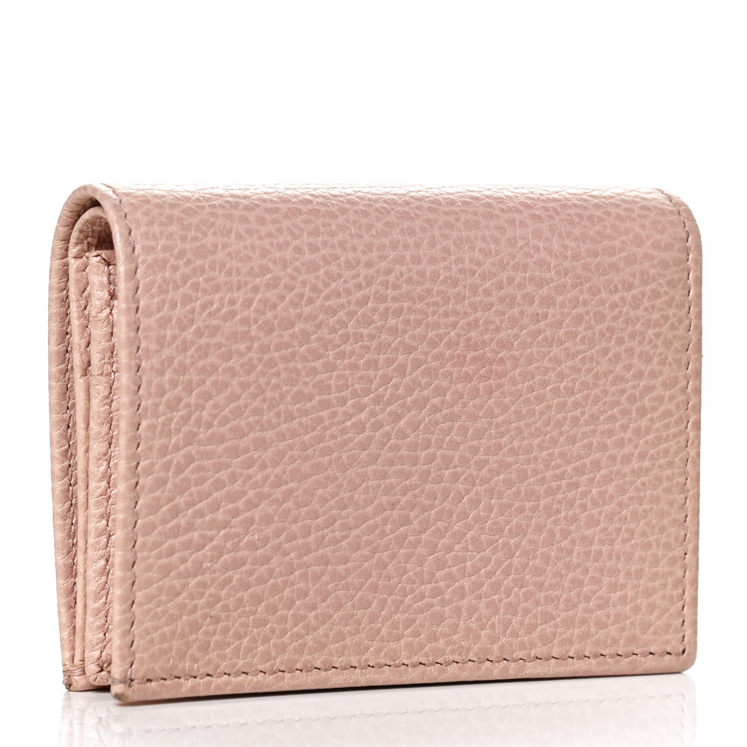 Gucci Pebbled Calfskin Butterfly Card Case Perfect Pink 3 of 9