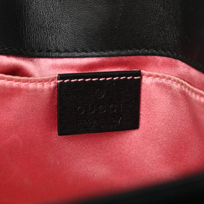 Gucci Velvet Matelasse Mini GG Marmont Shoulder Bag Black 6 of 16