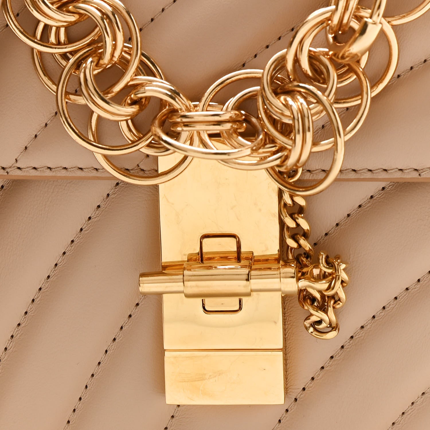 Chloe Calfskin Quilted Mini Drew Bijou Shoulder Bag Pearl Beige 8 of 10