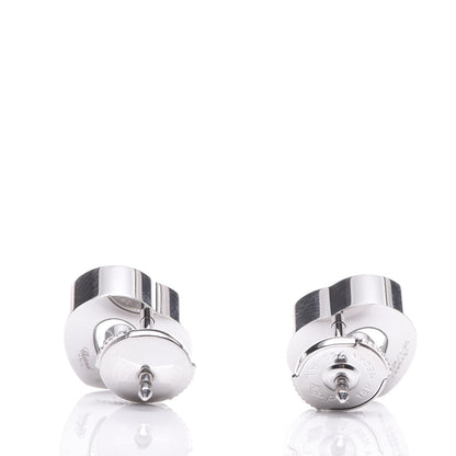 Chopard 18K White Gold Diamond Ruby Happy Diamonds Heart Earrings 3 of 6